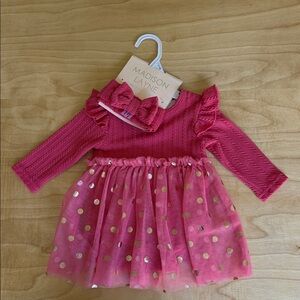 Madison Layne Hot Pink Knit Bow Two-Piece Set